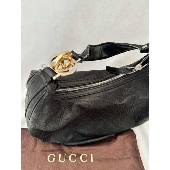 Gucci Guccissima Hobo GG Leather Twins Medium Shoulder Bag Brown - Picture 8 of 16